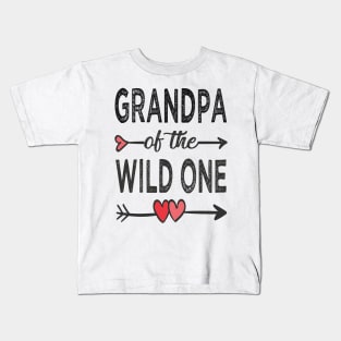 grandpa of the wild one grandpa Kids T-Shirt